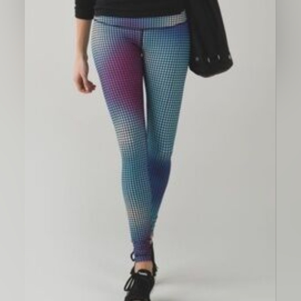 Lululemon Wunder Under Pant Full-On Luon Cosmic Dot Size 6 Multi-Color Leggings